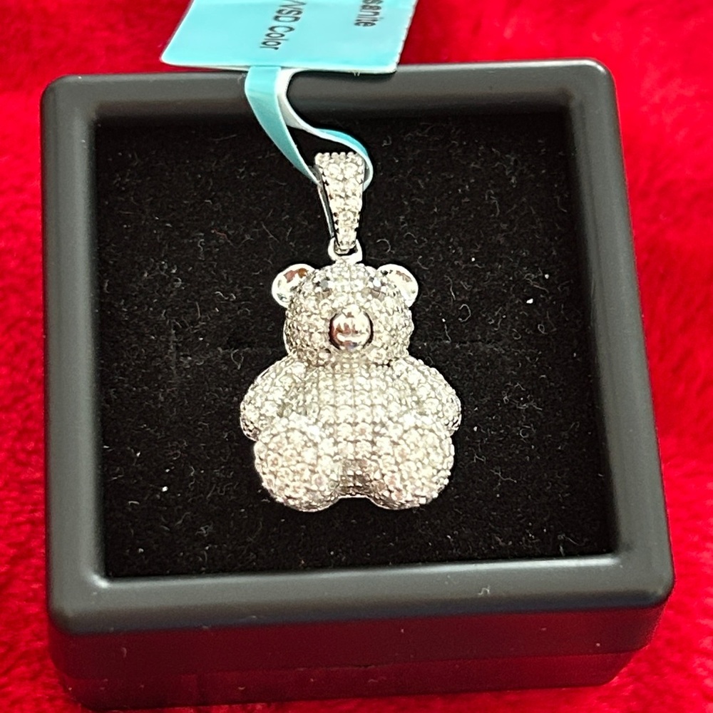 Luxury Moissanite‎ Diamond teddy Bear Pendant